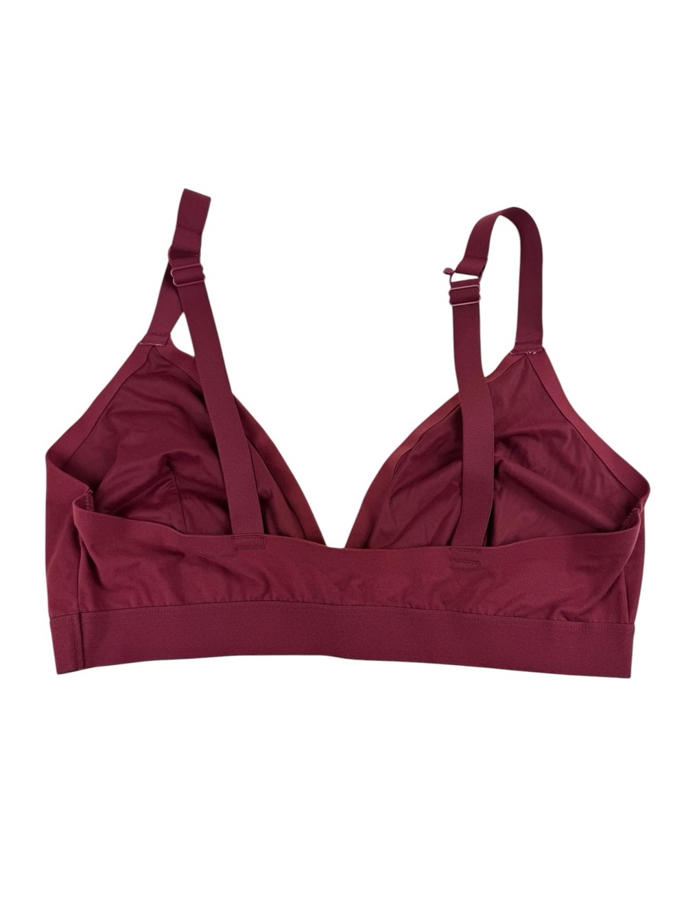 AUDEN Wine Burgundy Wireless Seamless Unlined Bralette Smoothing Soft XL - Picture 2 of 4